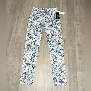Blue floral business pants
